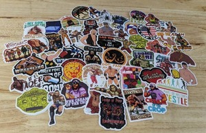 lot 53C image: 50 Brand New WWE Wrestling Stickers Hulk Hogan Sting Ric Flair WWF Macho Man Stone Cold N