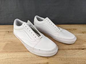 lot 55E image: Vans Off the Wall Shoes Mens Size 8.5 Womens Size 10 Sneakers White N
