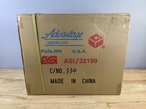 lot 59C image: Brand New Case of 288 Advantage Series Ltd. Navy Blue and Red Hats OSFM A