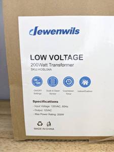 lot 120B image: New DEWENWILS 200 Watt Low Voltage Landscape Transformer S