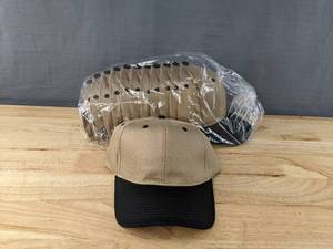 lot 150F image: 48 Brand New Advantage Series Ltd. Khaki and Black Hats OSFM A