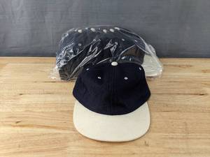 lot 66F image: 48 Brand New YUPOONG Navy and Off White Hats OSFM A