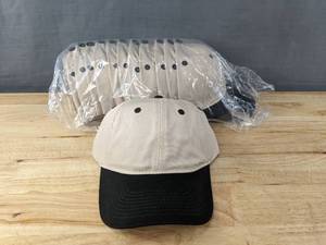 lot 132F image: 144 Brand New Advantage Series Ltd. Stone and Black Hats OSFM A