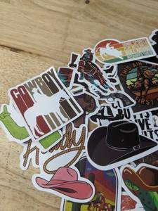 lot 56E image: 50 New Cowboy Western Theme Aesthetic Stickers for Water Bottles, Laptops, Scrapbooking Etc E