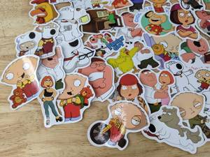 lot 22A image: 50 Brand New Family Guy Stickers Stewie Peter Brian Meg Lois Quagmire N
