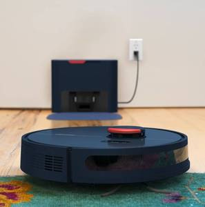 lot 5 image: Brand New bObsweep Dustin Wi-Fi Connected Self-Emptying Robot Vacuum and Mop, Navy $327.96 Retail L