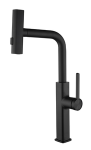 lot 48 image: Matte Black Kitchen Faucet with Pull Down Sprayer 3-Function Mode B