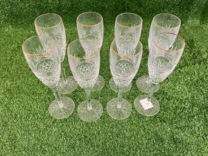 lot 157 image: Waterford Crystal&nbspGold Rim First Light Toasting Flute - 8
