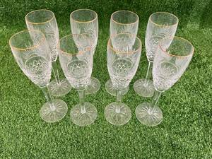 lot 158 image: Waterford Crystal&nbspGold Rim First Light Toasting Flute - 8