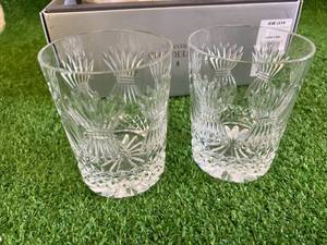 lot 164 image: Waterford Crystal The Millennium Prosperity Double Old Fashion Pair Glasses