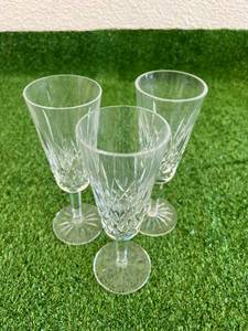 lot 187 image: Waterford Crystal Lismore Champagne Flute (3)