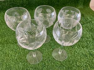lot 189 image: Waterford Crystal Wine Glasses (5)