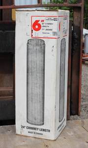 6 Diameter 24 Long Stainless Steel Double Wall Insulated Factory Built Chimney