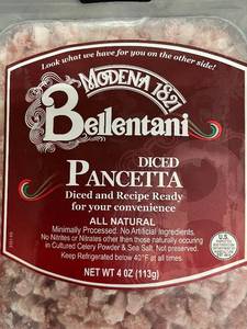 lot 11 image: I - Bellentani Diced Pancetta - 4 Packs
