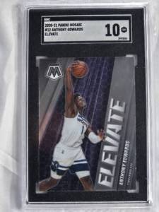 lot 13 image: Anthony Edwards Rookie 2020-21 Panini Mosaic Elevate #12 SGC 10 Gem Mint
