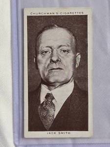 lot 18 image: Jack Smith 1938 Churchmans Cigarettes Boxing Personalities #43 Vintage Tobacco Card