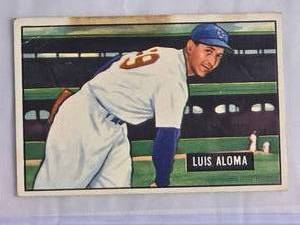 lot 24 image: Luis Aloma 1951 Bowman Baseball Card #231 Chicago White Sox Vintage Baseball Card