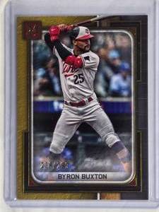 lot 42 image: Byron Buxton 2023 Topps Gold Museum Collection #96 Numbered 239299 - Minnesota Twins