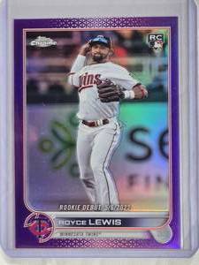 lot 44 image: Royce Lewis Rookie 2022 Topps Chrome Update #USC179 Purple Refractor - Minnesota Twins
