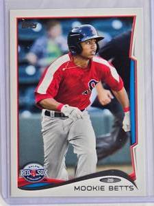 lot 49 image: Mookie Betts Rookie 2014 Topps #71 Salem Red Sox - Boston Red Sox