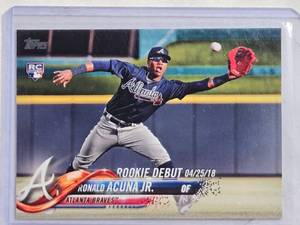 lot 55 image: Ronald Acua Jr. 2018 Topps Update Series #US252 Rookie Debut - Atlanta Braves