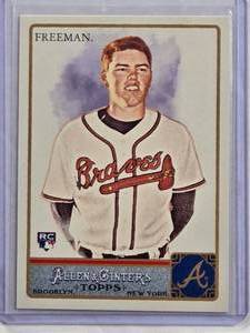 lot 57 image: Freddie Freeman Rookie 2011 Topps Allen & Ginter #198 - Atlanta Braves
