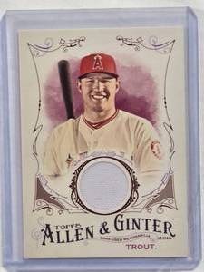 lot 60 image: Mike Trout Relic 2016 Topps Allen & Ginter Relic Card FSRB-MTR - Los Angeles Angels