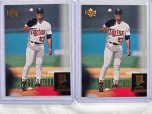 lot 71 image: Lot of 2 Johan Santana Rookie Cards 2000 Upper Deck #11