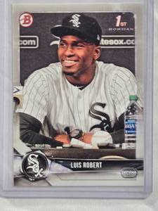 lot 73 image: Luis Robert Bowman 1st  2018 Bowman Chrome Prospect #BP21 - Chicago White Sox