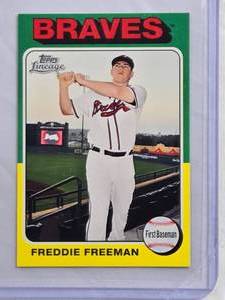 lot 76 image: Freddie Freeman Rookie Mini SP 2011 Topps Lineage #146 - Atlanta Braves