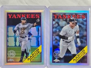 lot 78 image: Lot of 2 Aaron Judge Refractors 2023 Topps Chrome 35th Anniversary #88CU-1 & #88BC-1