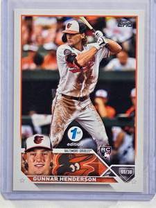 lot 84 image: Gunnar Hederson Rookie 2023 Topps 1st Edition No. 206 - Baltimore Orioles