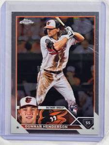 lot 86 image: Gunnar Henderson Rookie Card 2023 Topps Chrome #2 - Baltimore Orioles