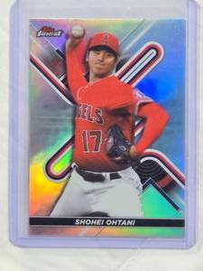 lot 87 image: Shohei Ohtani 2022 Topps Finest Refractor Card #28 - Los Angeles Angels