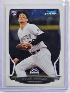 lot 94 image: Nolan Arenado Rookie 2013 Bowman Chrome #24 - Colorado Rockies