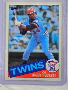 lot 103 image: Kirby Puckett Rookie 1985 Topps #336 - Minnesota Twins