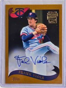 lot 112 image: Frank Viola On Card Auto 2021 Topps Archives Fan Favorites # FFA-FV - Minnesota Twins
