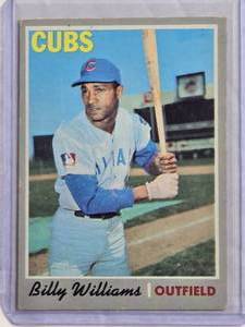 lot 116 image: Billy Williams 1970 Topps #170 Vintage Baseball Card - Chicago Cubs