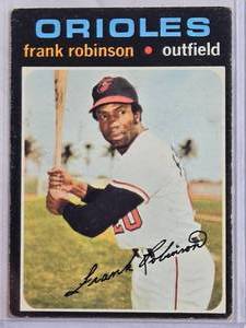 lot 119 image: Frank Robinson 1971 Topps #640 Vintage Baseball Card - Baltimore Orioles