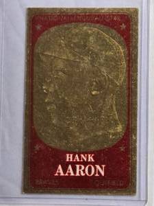 lot 120 image: Hank Aaron 1965 Topps Embossed #59 Vintage Baseball Card