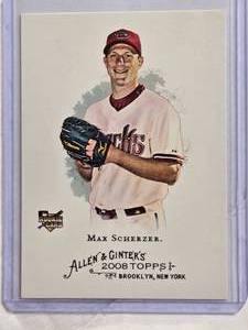 lot 148 image: Max Scherzer Allen & Ginter Rookie Card 2008 #297