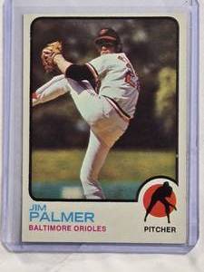 lot 155 image: Jim Palmer 1973 Topps #160 - Baltimore Orioles