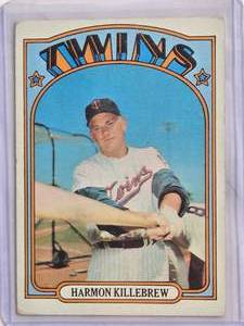 lot 161 image: Harmon Killebrew 1972 Topps #51 -  Minnesota Twins