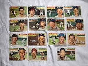 lot 187 image: Lot of 15 Topps 1956 Vintage Baseball Cards