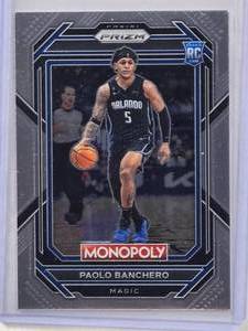 lot 198 image: Paolo Banchero Rookie 2022-23 Panini Prizm Monopoly #66