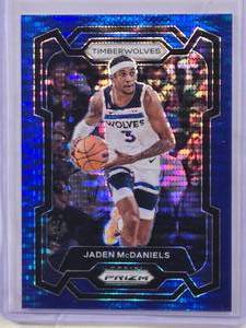 lot 200 image: Jaden McDaniels 2023-24 Blue Pulsar Panini Prizm #238 Numbered 5599