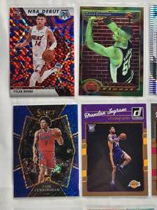 lot 225 image: Lot of 11 NBA Stars Cards Including Tyler Herro, David Robinson, Allen Iverson, Jalen Green and More
