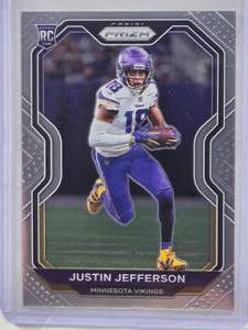 lot 239 image: Justin Jefferson Rookie 2020 Panini Prizm #398
