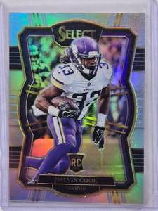 lot 242 image: Dalvin Cook Rookie 2017 Panini Select Silver Holo #173