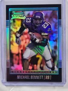 lot 259 image: Michael Bennett Rookie 2001 Bowman Chrome Black Refractor #181 Numbered 7101999